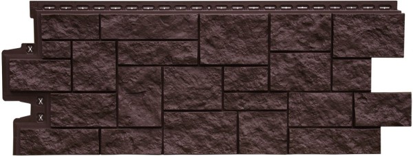 Фасадная панель Grand Line Дикий камень Стандарт Шоколадный (коричневый) купить в Красном Холме