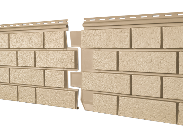 Фасадная панель Ю-пласт Стоун Хаус S-Lock Клинкер песочный купить в Красном Холме