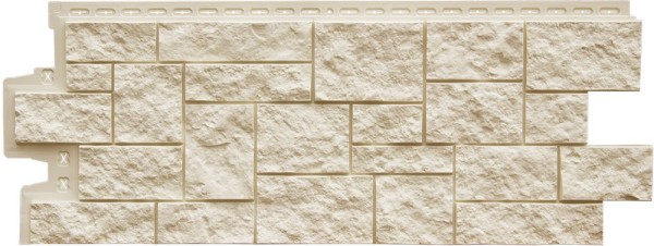 Фасадная панель Grand Line Дикий камень Стандарт молочный купить в Красном Холме