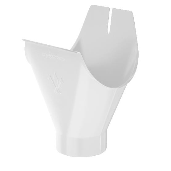 Водосток Aquasistem, система 125x90 - Воронка желоба RR 20 Мраморно-белый купить в Красном Холме