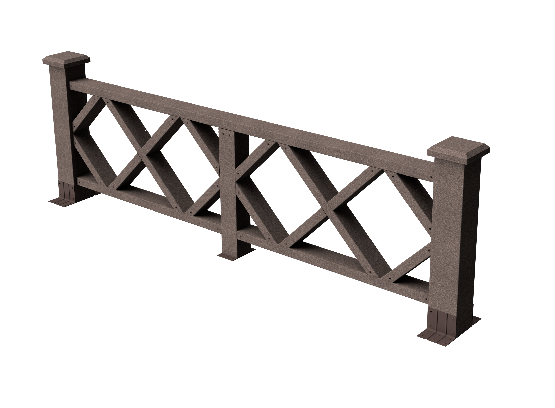 Ограждения декоративное ДПК GRINDERDECO Миллениум венге купить в Красном Холме