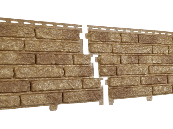 Фасадная панель Ю-пласт Стоун Хаус Кварцит Тёмно-бежевый купить в Красном Холме