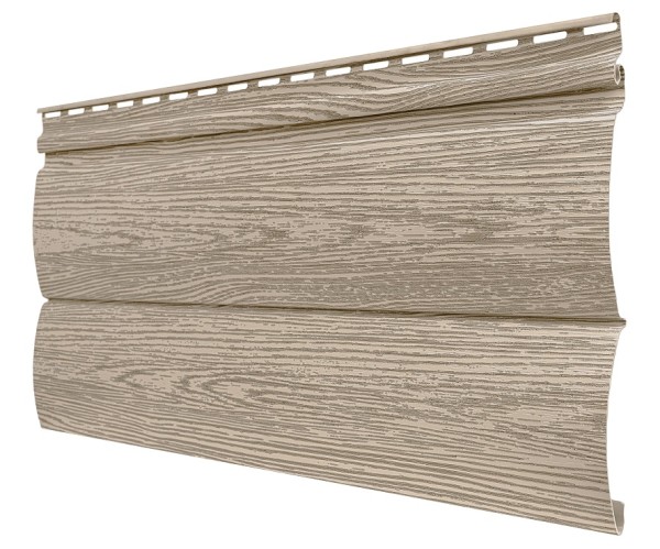 Виниловый сайдинг tecos, серия lux - оцилиндрованный брус двойной, - сибирский кедр купить в Красном Холме