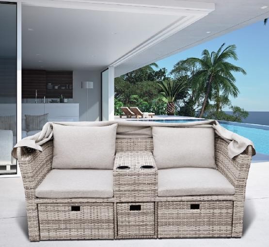 Комплект мебели AFINA плетеной из иск. ротанга AFM-330G Grey купить в Красном Холме