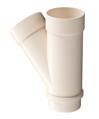 Тройник 45˚ Docke Lux ПВХ Латте