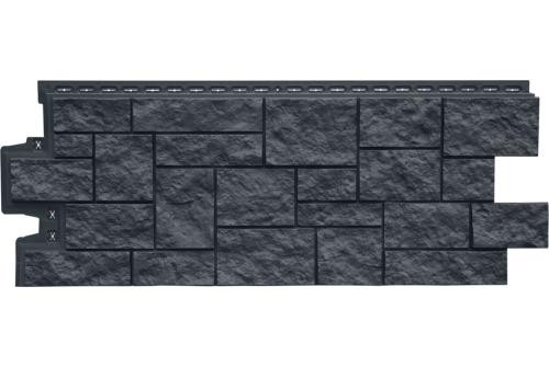 Фасадная панель Grand Line Дикий камень Стандарт графит купить в Красном Холме
