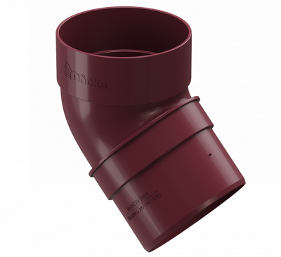 Колено 45˚ПВХ Docke STANDART красный