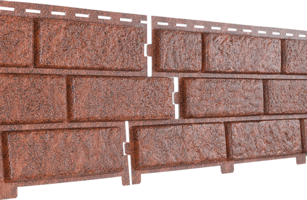 Фасадная панель Ю-Пласт Стоун Хаус Кирпич Красный купить в Красном Холме