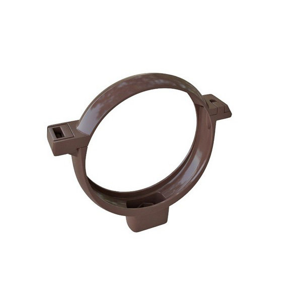 Водосток Альта-Профиль ПВХ – Хомут трубы (коричневый) купить в Красном Холме