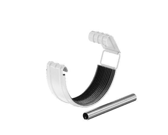 Водосток Aquasistem, система 125x90 - Соединитель желоба с резиновым уплотнителем RR 20 Мраморно-белый купить в Красном Холме