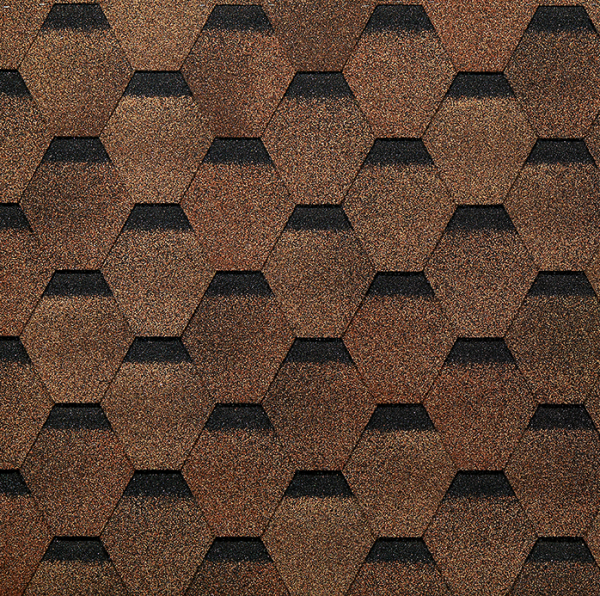 Гибкая черепица EURASIA Docke, Коллекция ШЕСТИГРАННИК Светло-коричневый купить в Красном Холме