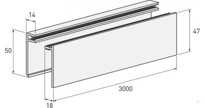 Планка финишная светлая