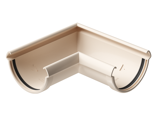 Угол желоба 90° Docke Lux ПВХ Латте купить в Красном Холме