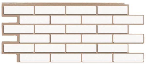Фасадная панель T-Сайдинг - Кирпич Модерн Белый купить в Красном Холме