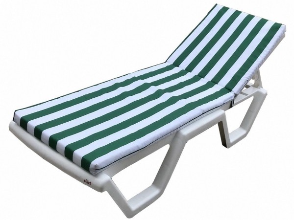 Матрас для шезлонга TWEET Зеленые белые полоски купить в Красном Холме