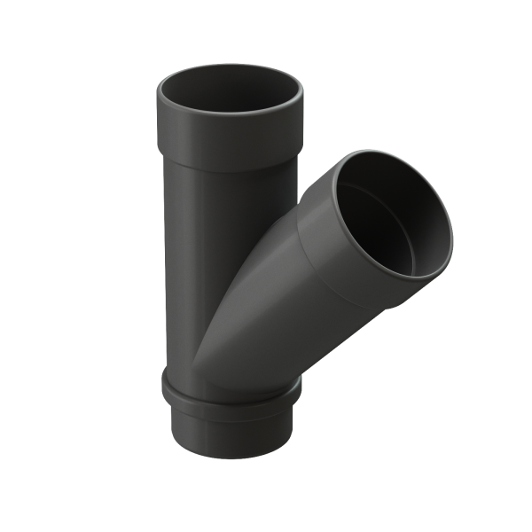Тройник 45˚ для водосточной трубы Docke Lux ПВХ - Графит купить в Красном Холме