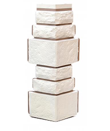 Угол T-Сайдинг-Дикий Камень Белый купить в Красном Холме