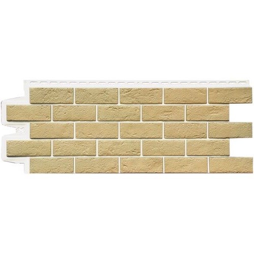 Фасадная панель Grand Line Состаренный кирпич Элит ваниль, ШОВ белый купить в Красном Холме
