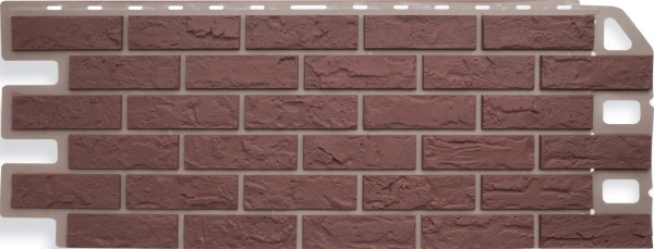 Фасадная панель Цокольный сайдинг Альта-профиль - коллекция "кирпич", кирпич красный купить в Красном Холме