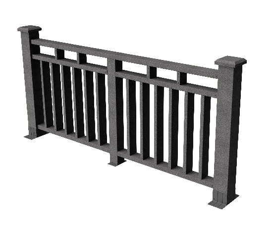 Ограждения декоративное ДПК GRINDERDECO Европа серый базальт купить в Красном Холме