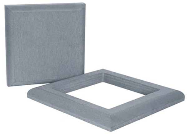 Комплект крышка и юбка ДПК для столба Polivan DENPASAR серый купить в Красном Холме