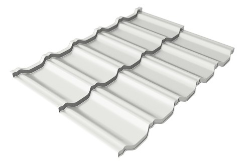 Металлочерепица модульная Квинта Uno Grand Line c 3D резом 0,5 Satin RAL 9003 сигнальный белый купить в Красном Холме