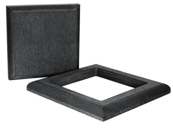 Комплект крышка и юбка ДПК для столба Polivan DENPASAR черный купить в Красном Холме