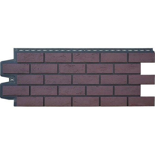 Фасадная панель Grand Line Состаренный кирпич Элит каштан, ШОВ черный купить в Красном Холме