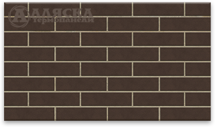 Фасадная Термопанели Аляска Amsterdam brown купить в Красном Холме