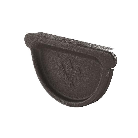 Водосток Aquasistem, Система 125x90 - Заглушка универсальная с резиновым уплотнителем RR 32 Тёмно-коричневый matt купить в Красном Холме