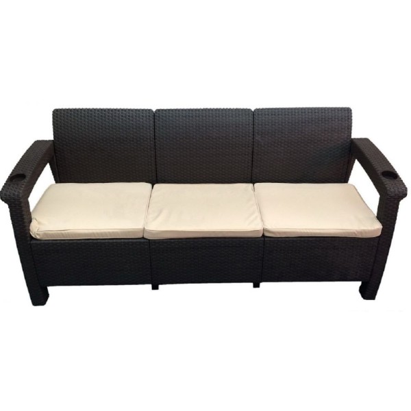 Трёхместный диван  Yalta Sofa 3 Seat венге купить в Красном Холме