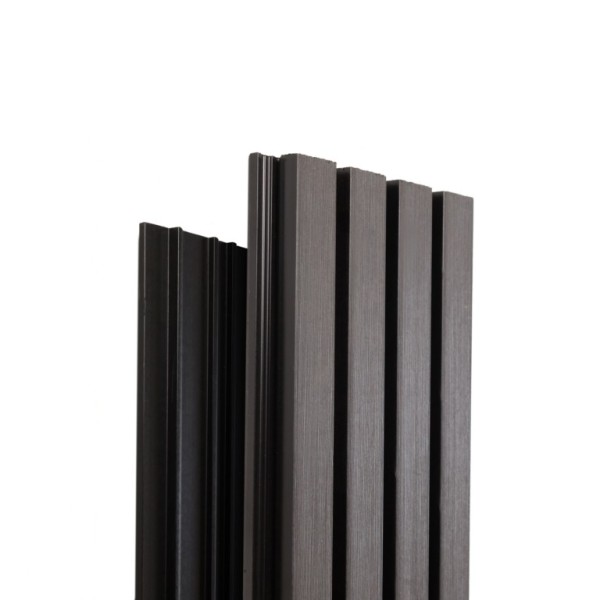 Фасадная доска Ecodecking Техно реечная 200х26х3000 Графит купить в Красном Холме