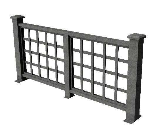 Ограждения декоративное ДПК GRINDERDECO Дувр серый базальт купить в Красном Холме