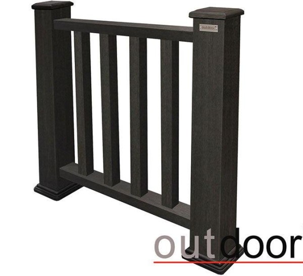 Ограждение из ДПК Outdoor Классик 3D STORM чёрный купить в Красном Холме