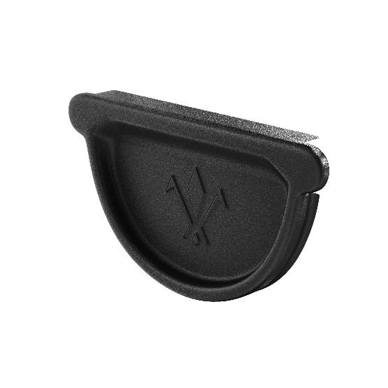 Водосток Aquasistem, система 125x90 - Заглушка универсальная с резиновым уплотнителем RAL 9005 Чёрный купить в Красном Холме