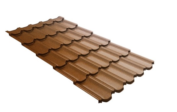 Металлочерепица квинта плюс с 3D резом 0,5 Quarzit Cuprum Steel купить в Красном Холме