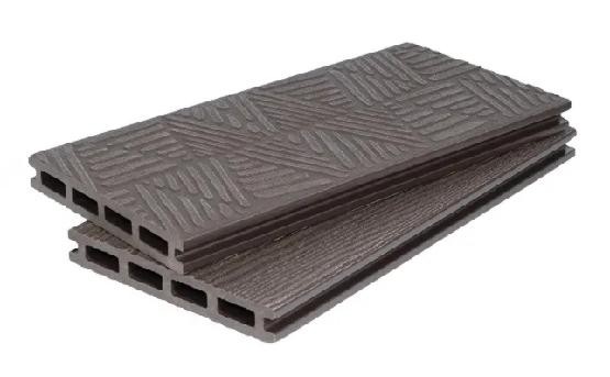 Террасная доска ДПК POLIVAN GROUP 3D+3D NEW пустотелая двухсторонняя DENPASAR Тёмно-коричневый купить в Красном Холме
