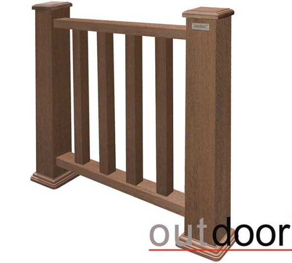 Ограждение из ДПК Outdoor Классик 3D STORM коричневый микс купить в Красном Холме