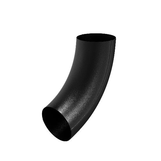 Водосток Aquasistem, система 125x90 - Колено трубы RAL 9005 Чёрный купить в Красном Холме