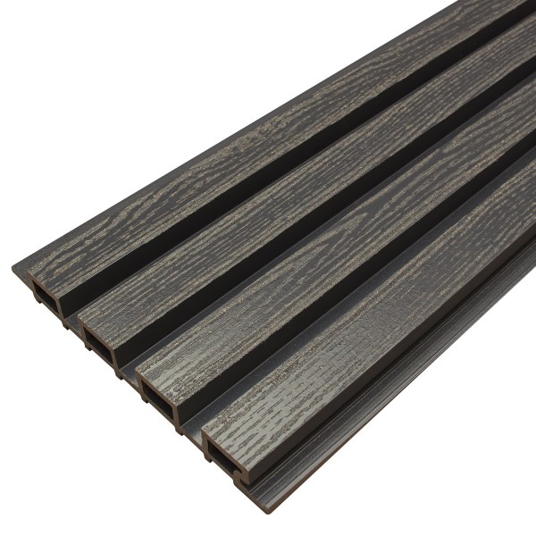 Фасадная доска из ДПК Faynag Wood Рейка Мокрый Асфальт купить в Красном Холме