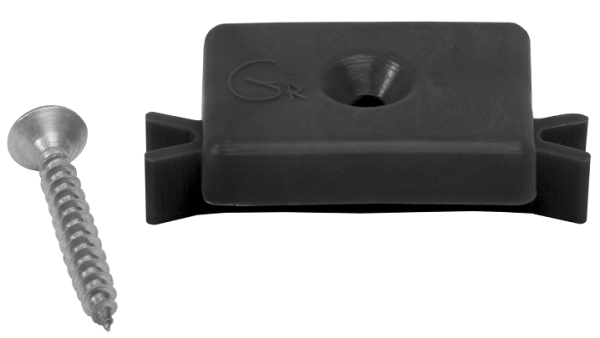 Пластиковая клипса с саморезом, Grinder шовный монтаж 5 mm чёрный купить в Красном Холме