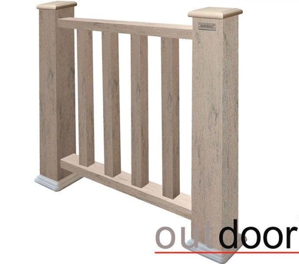 Ограждение из ДПК Outdoor Классик 3D STORM серый микс купить в Красном Холме