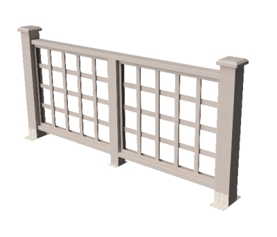 Ограждения декоративное ДПК GRINDERDECO Дувр выбеленый дуб