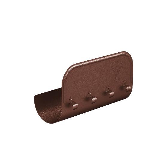 Водосток Aquasistem, Система 125x90 - Ограничитель перелива прямой RAL 8017 Коричневый matt купить в Красном Холме