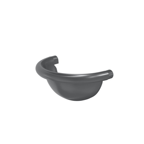 Водосток Aquasistem, система 150x100 - Заглушка желоба полукруглая RR 23 Маренго купить в Красном Холме