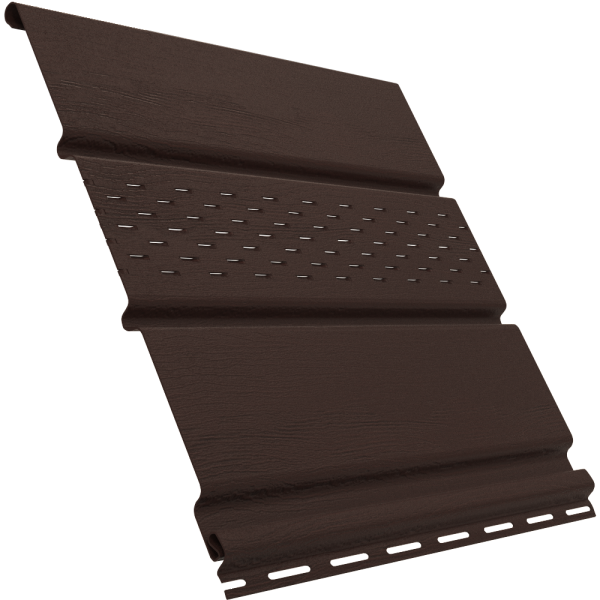 Софит Ю-Пласт перфорация по центру, коричневый купить в Красном Холме