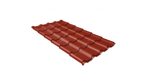 Металлочерепица камея 0,5 Satin RAL 3009 оксидно-красный купить в Красном Холме