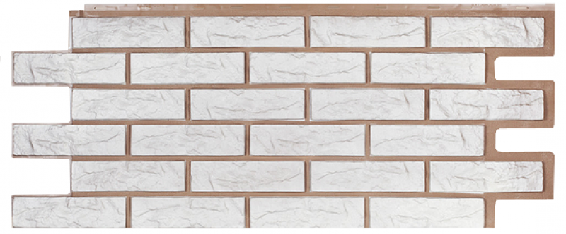 Фасадная панель Техоснастка, Лондон Брик, Белый купить в Красном Холме