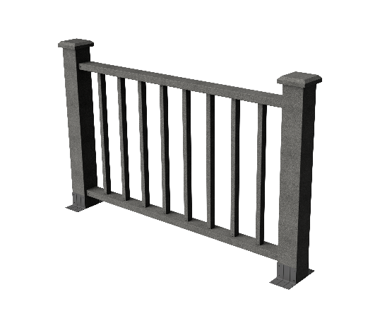 Ограждения декоративное ДПК GRINDERDECO Альма 1500 со скрытым крепежом серый базальт купить в Красном Холме