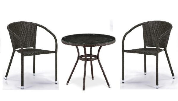Комплект плетеной мебели AFINA из иск. ротанга Асоль-7 T282ANT/Y137C-W53 Brown 2Pcs купить в Красном Холме